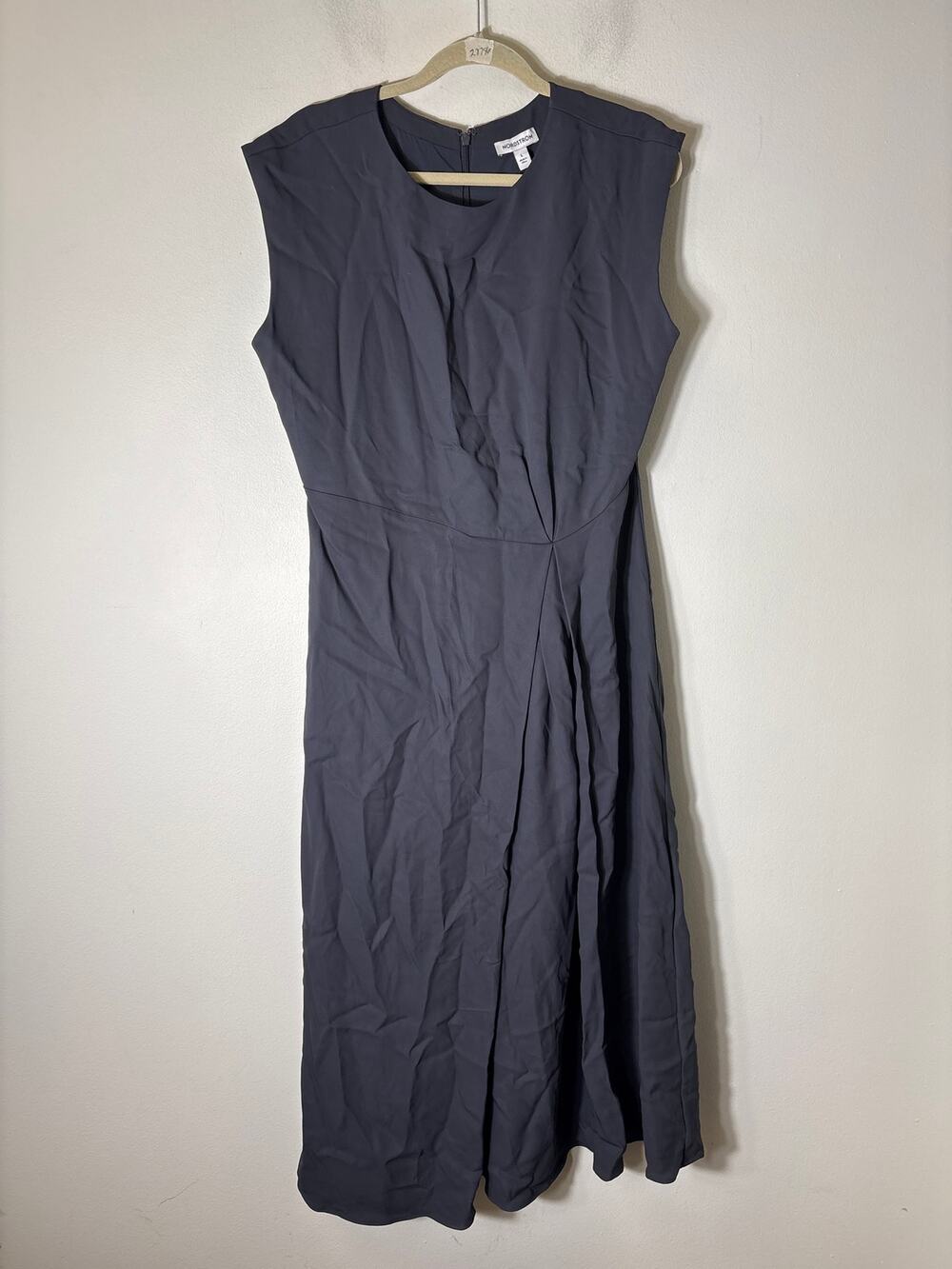 NWT Nordstrom Dark Gray Sleeveless Special Occasion Maxi Dress Sz L